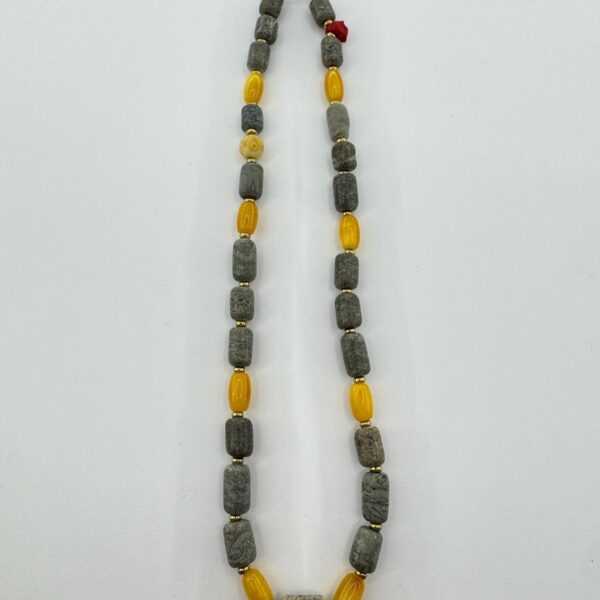Amber Viking Necklace • Fossil Pebbles Amulet • Baltic Sea Gemstone